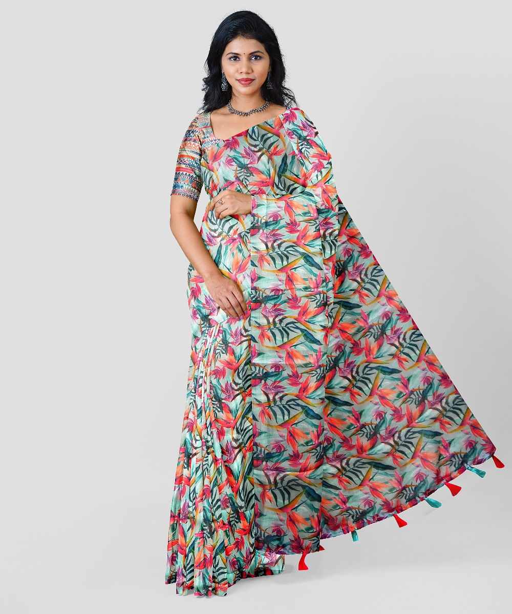 Sc Linen 10 A Digital Printed Wholesale Daily Waer Saree Catalog
